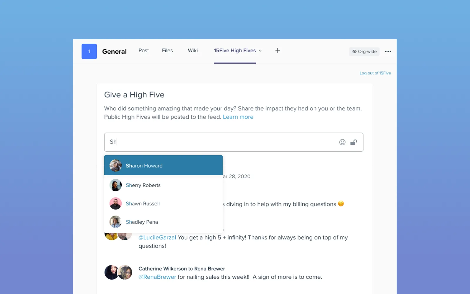 15Five — screenshot from the Microsoft Marketplace listing