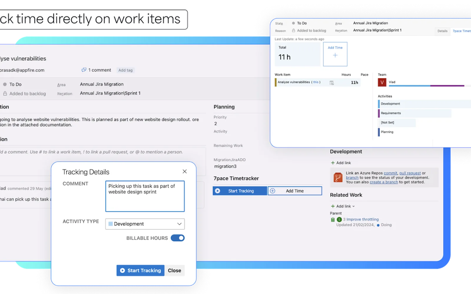 7pace Timetracker — screenshot from the Microsoft Marketplace listing