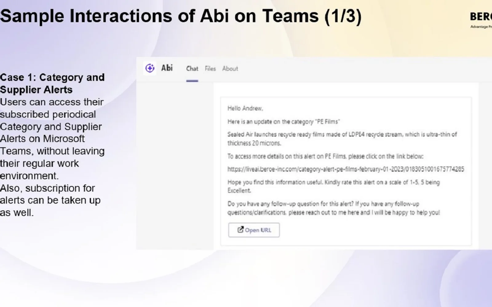 Abi — screenshot from the Microsoft Marketplace listing