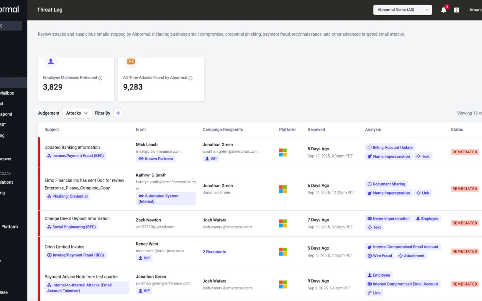 Abnormal AI - Cloud Email Security — screenshot from the Microsoft Marketplace listing