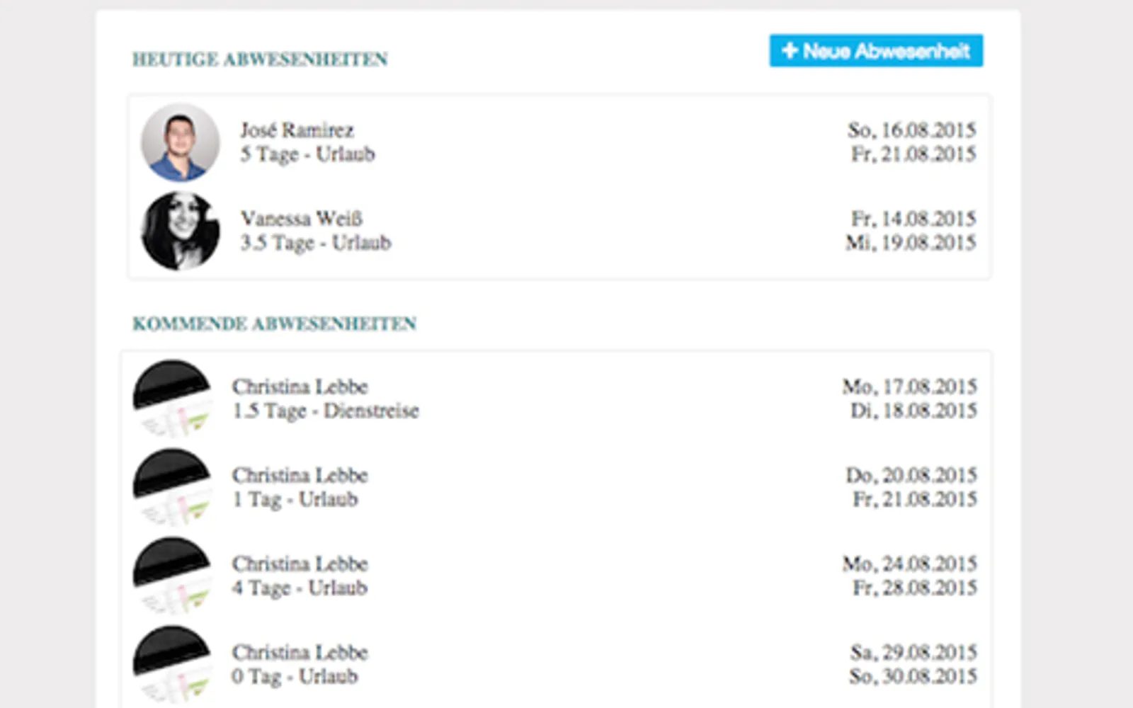 absence.io — screenshot from the Microsoft Marketplace listing
