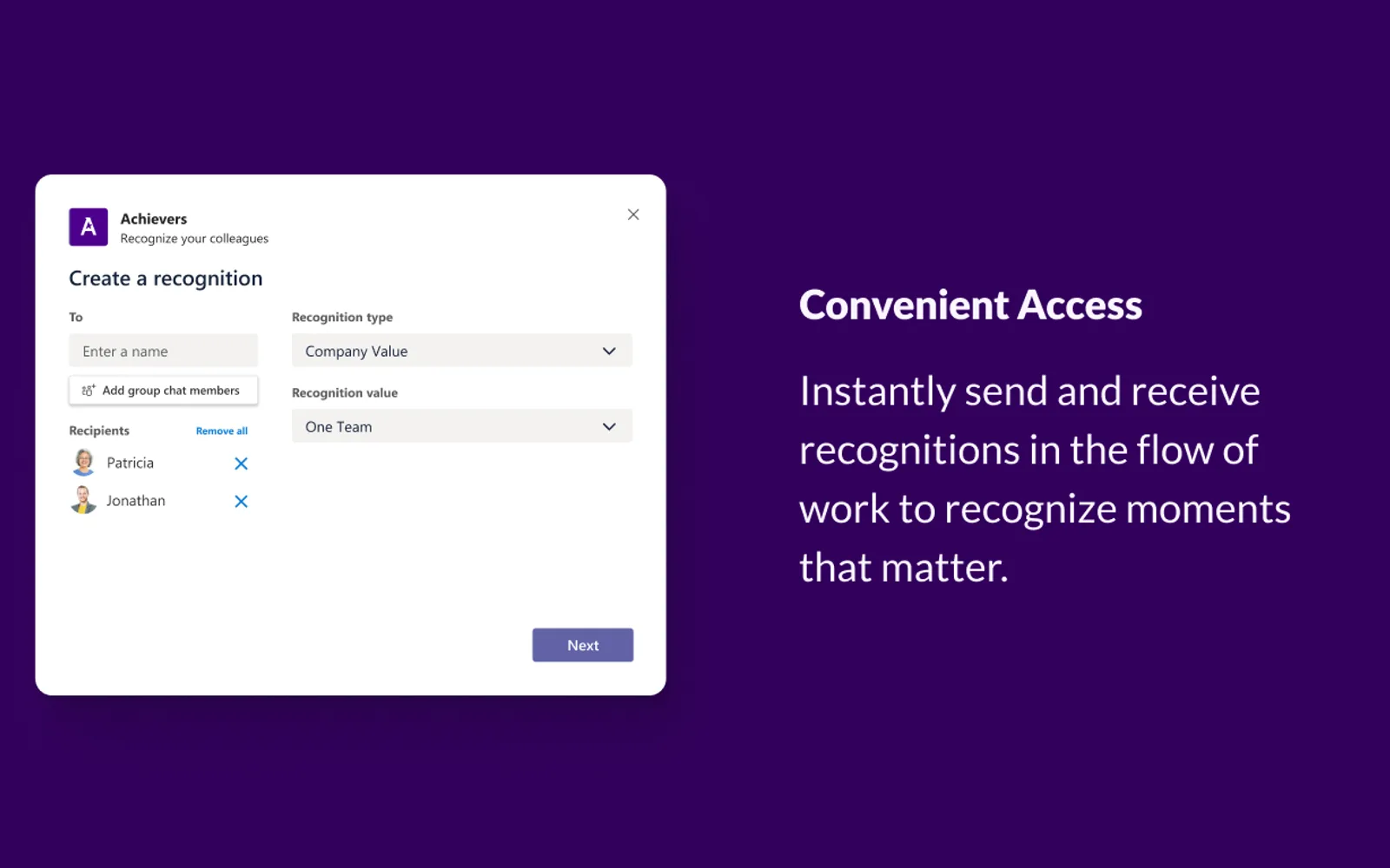 Achievers — screenshot from the Microsoft Marketplace listing
