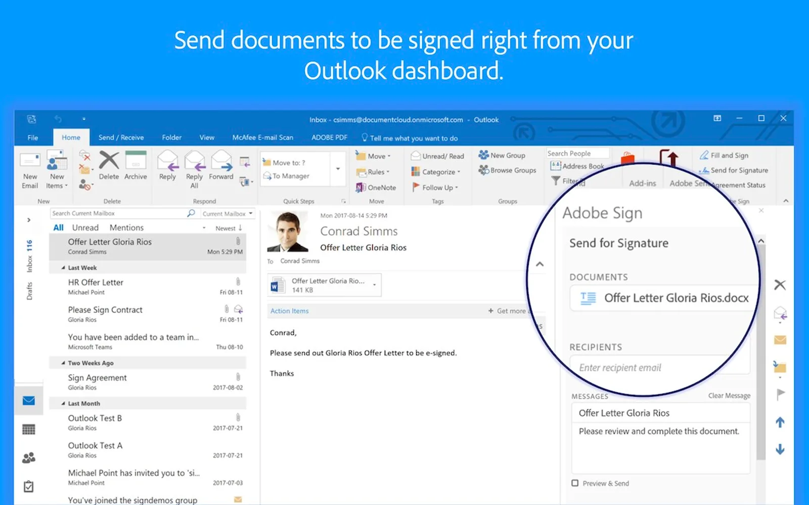Adobe Acrobat Sign for Microsoft Outlook - Government — screenshot from the Microsoft Marketplace listing