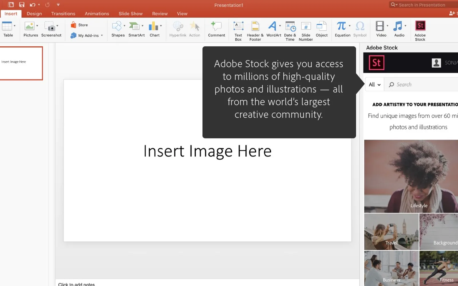 Adobe Stock — screenshot from the Microsoft Marketplace listing