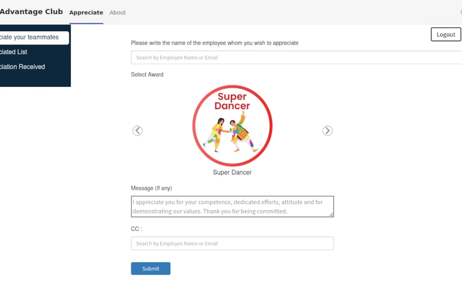 Advantage Club — screenshot from the Microsoft Marketplace listing