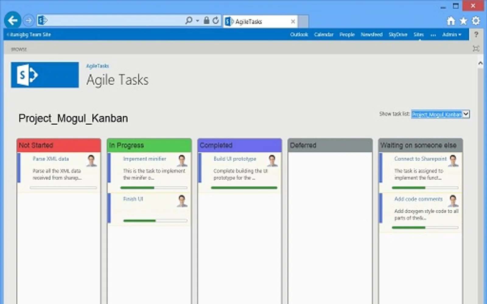 AgileTasks — screenshot from the Microsoft Marketplace listing