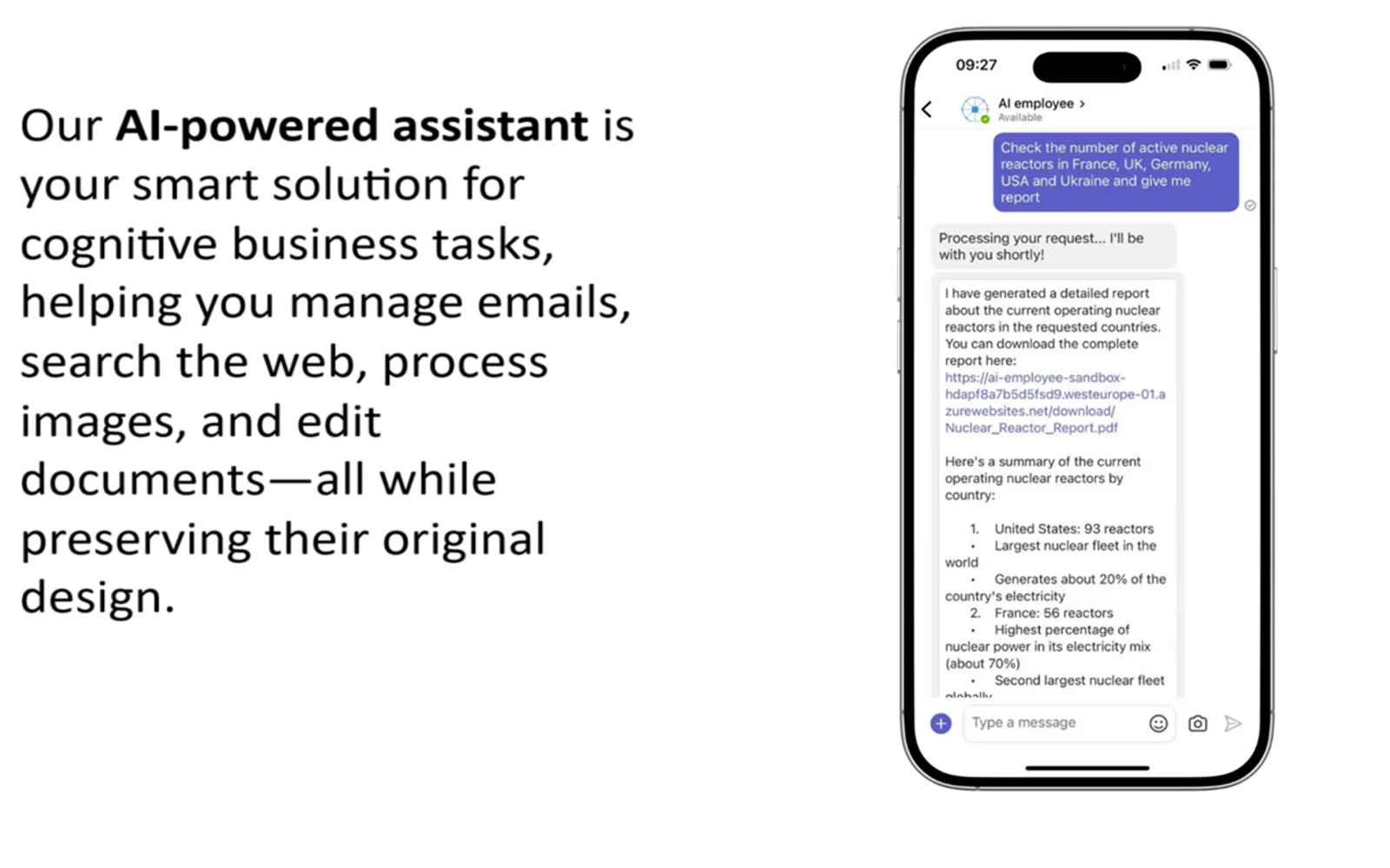 AI employee — screenshot from the Microsoft Marketplace listing