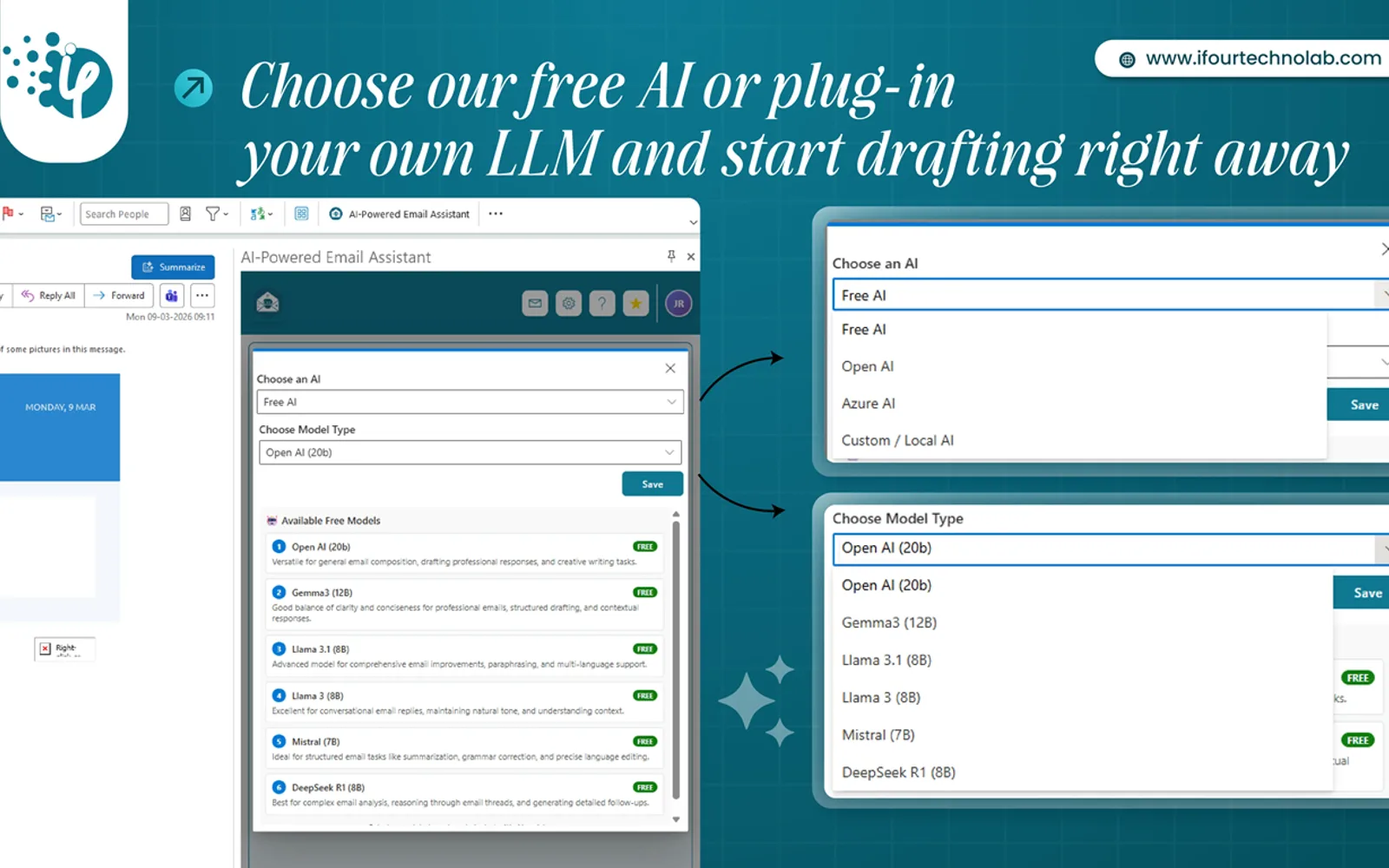 AI-Powered Email Assistant — screenshot from the Microsoft Marketplace listing