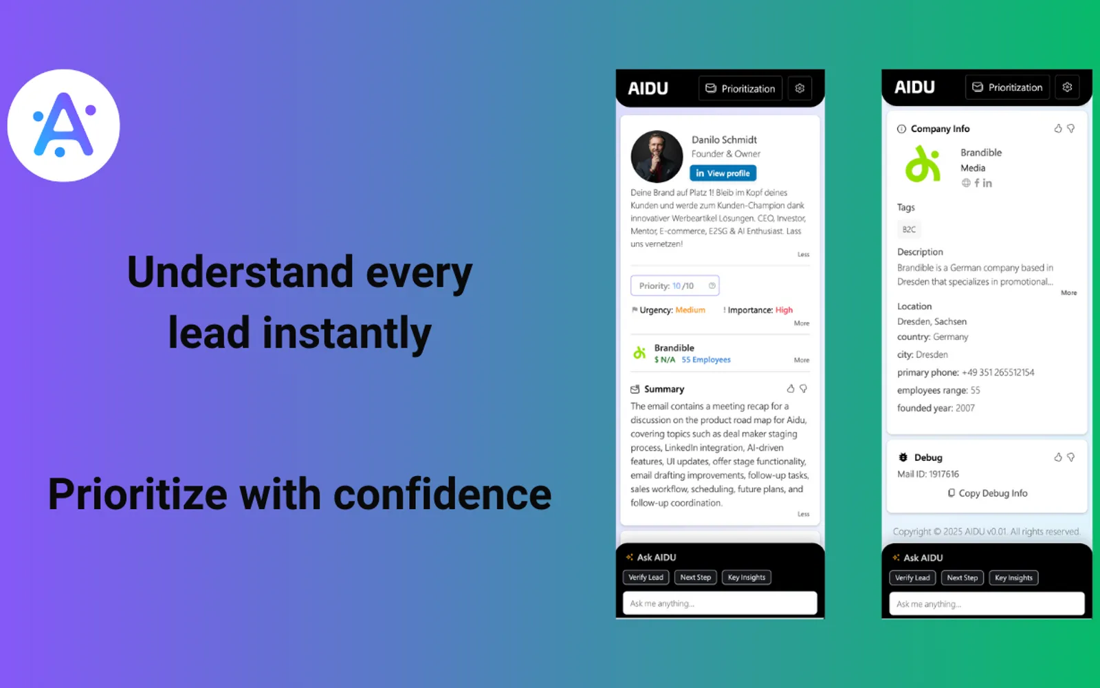 AIDU — screenshot from the Microsoft Marketplace listing