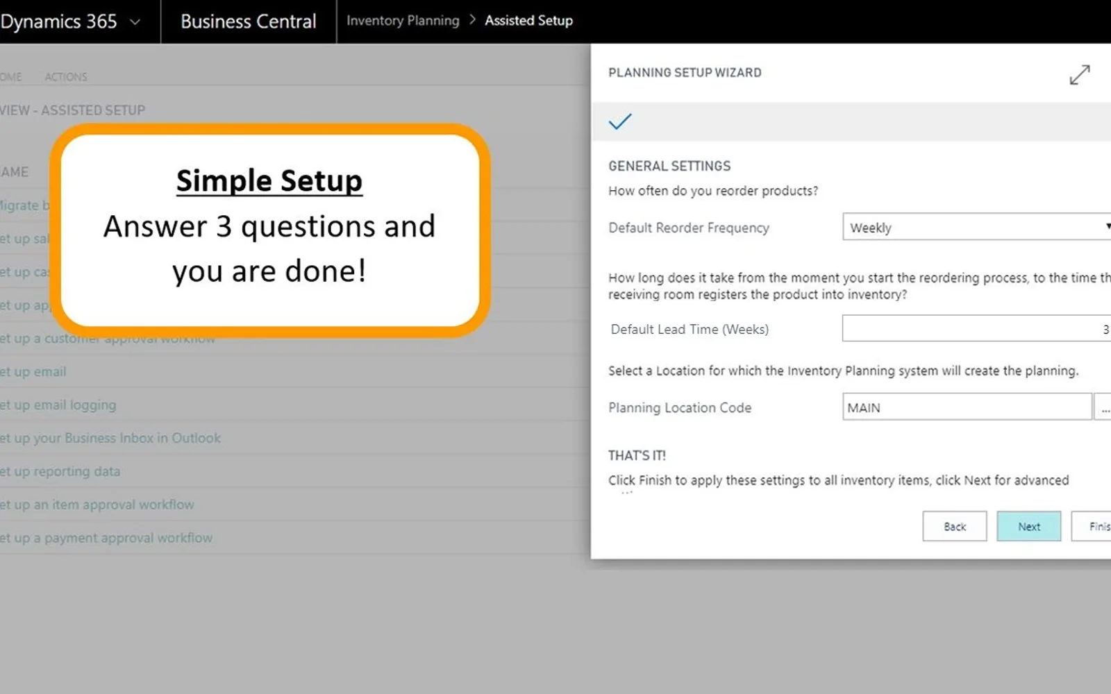 AIM Planning — screenshot from the Microsoft Marketplace listing