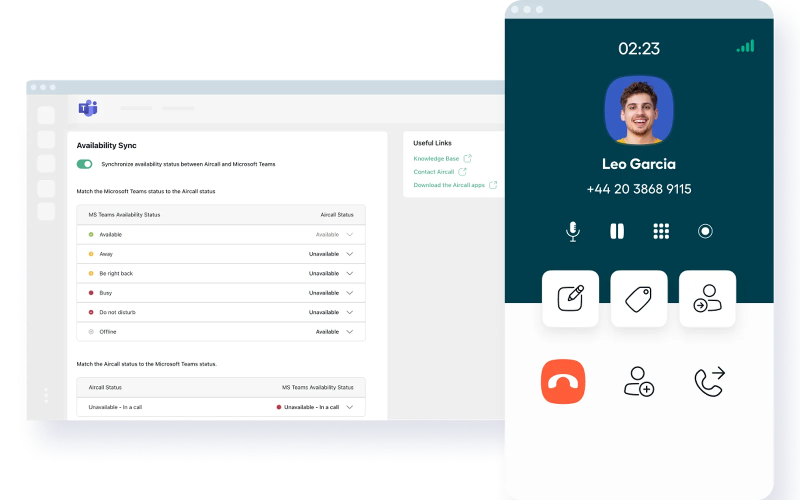 Aircall — screenshot from the Microsoft Marketplace listing