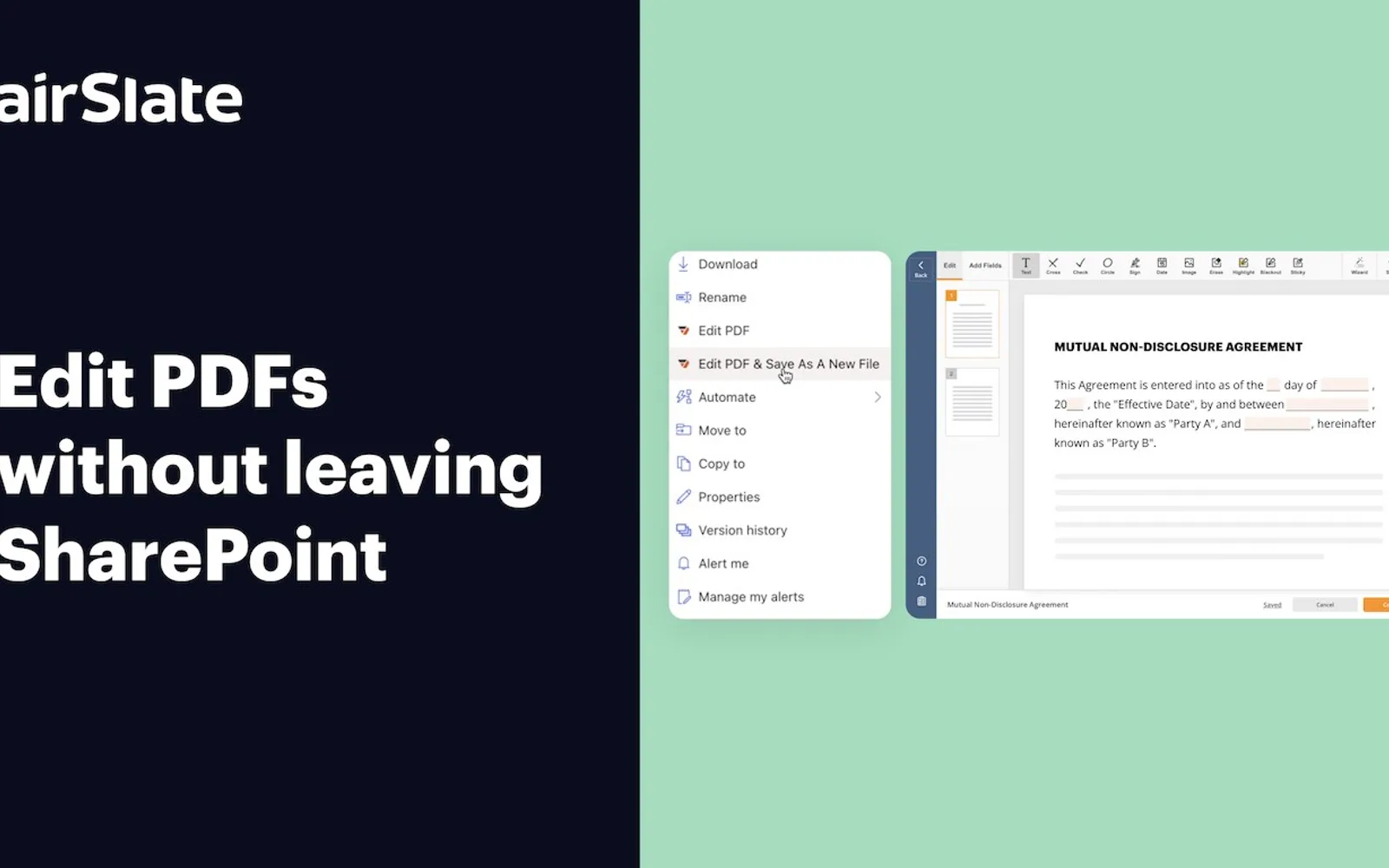 airSlate PDF Editor — screenshot from the Microsoft Marketplace listing