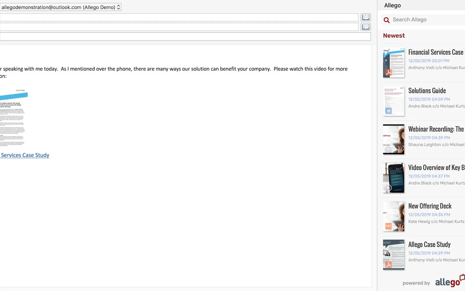 Allego — screenshot from the Microsoft Marketplace listing