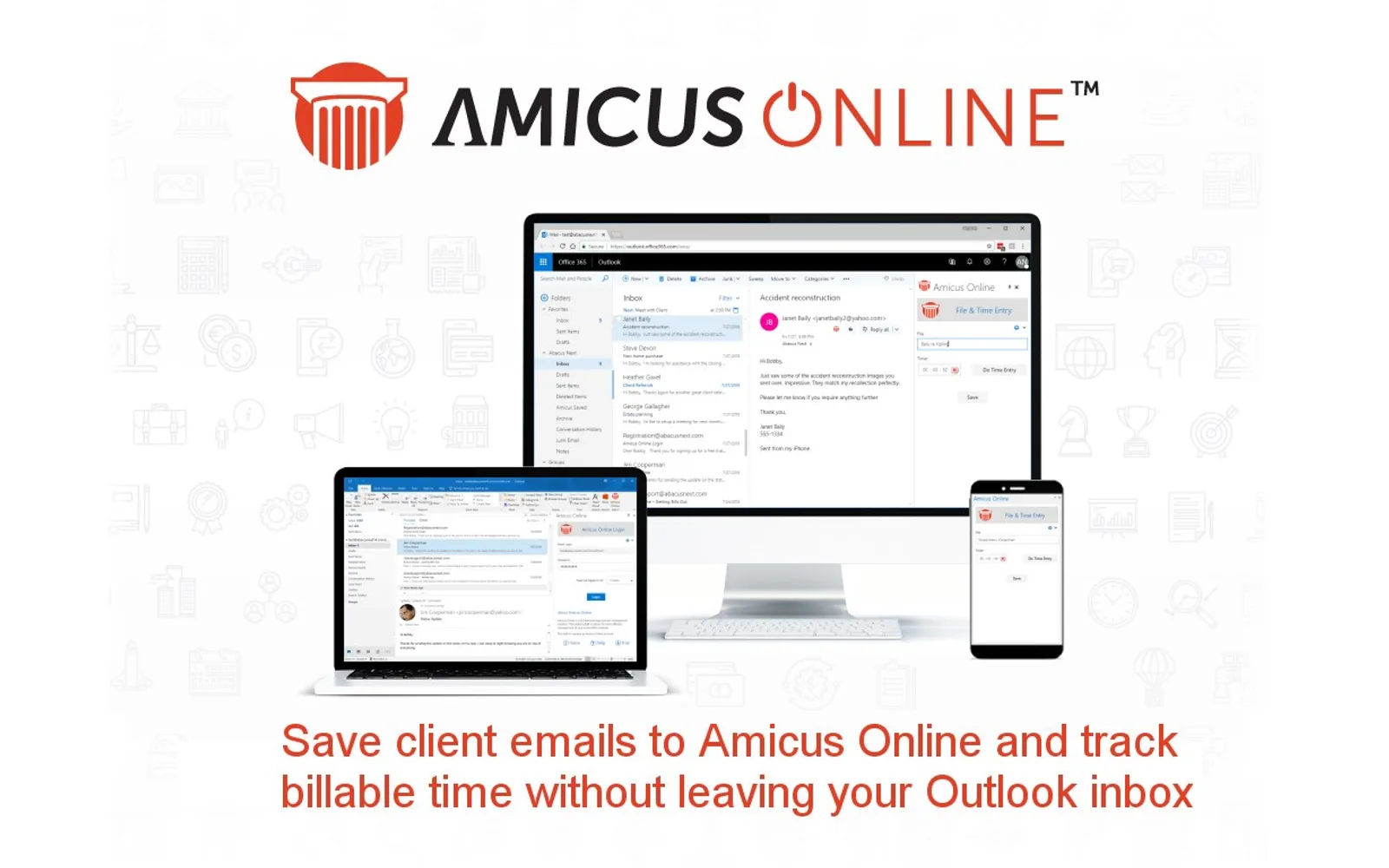 Amicus Online for Outlook — screenshot from the Microsoft Marketplace listing