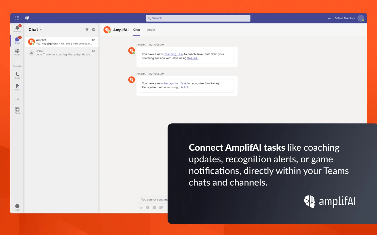 AmplifAI BOT — screenshot from the Microsoft Marketplace listing