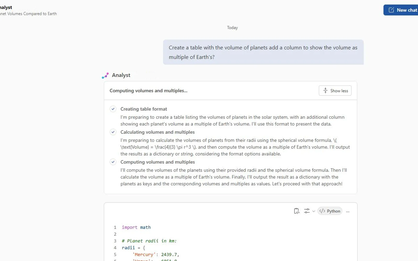 Analyst — screenshot from the Microsoft Marketplace listing