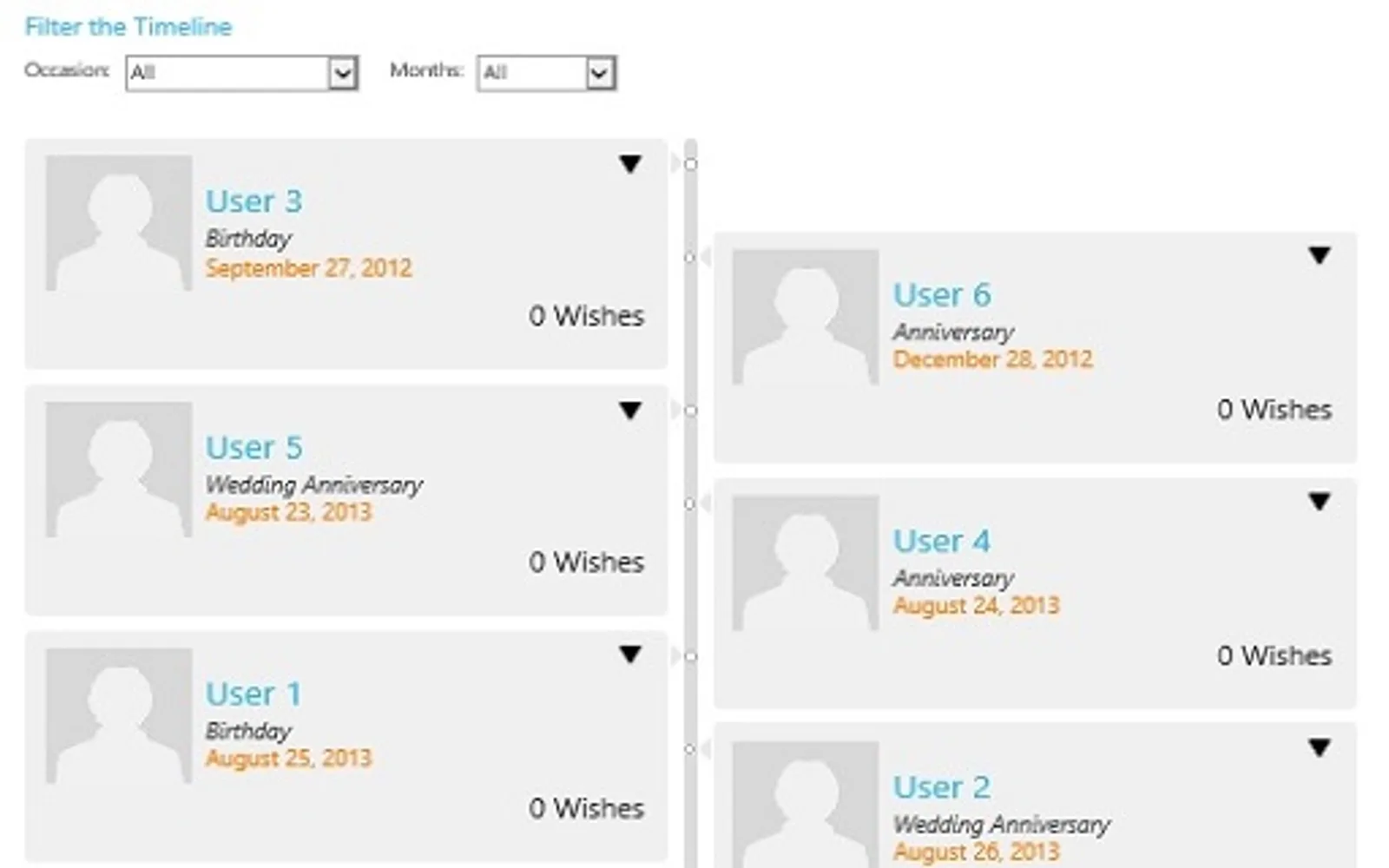 Anniversary Timeline — screenshot from the Microsoft Marketplace listing