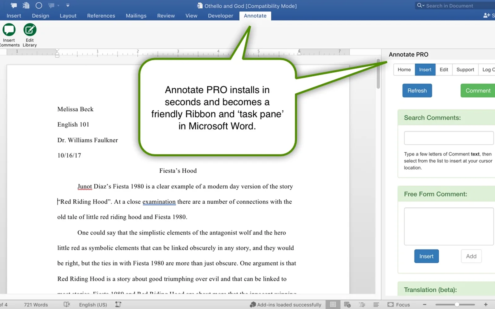 Annotate PRO - Grading, Marking, and Editing — screenshot from the Microsoft Marketplace listing