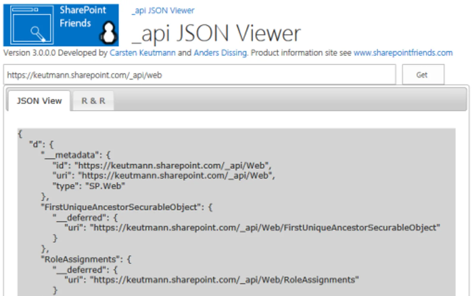 _api JSON Viewer — screenshot from the Microsoft Marketplace listing