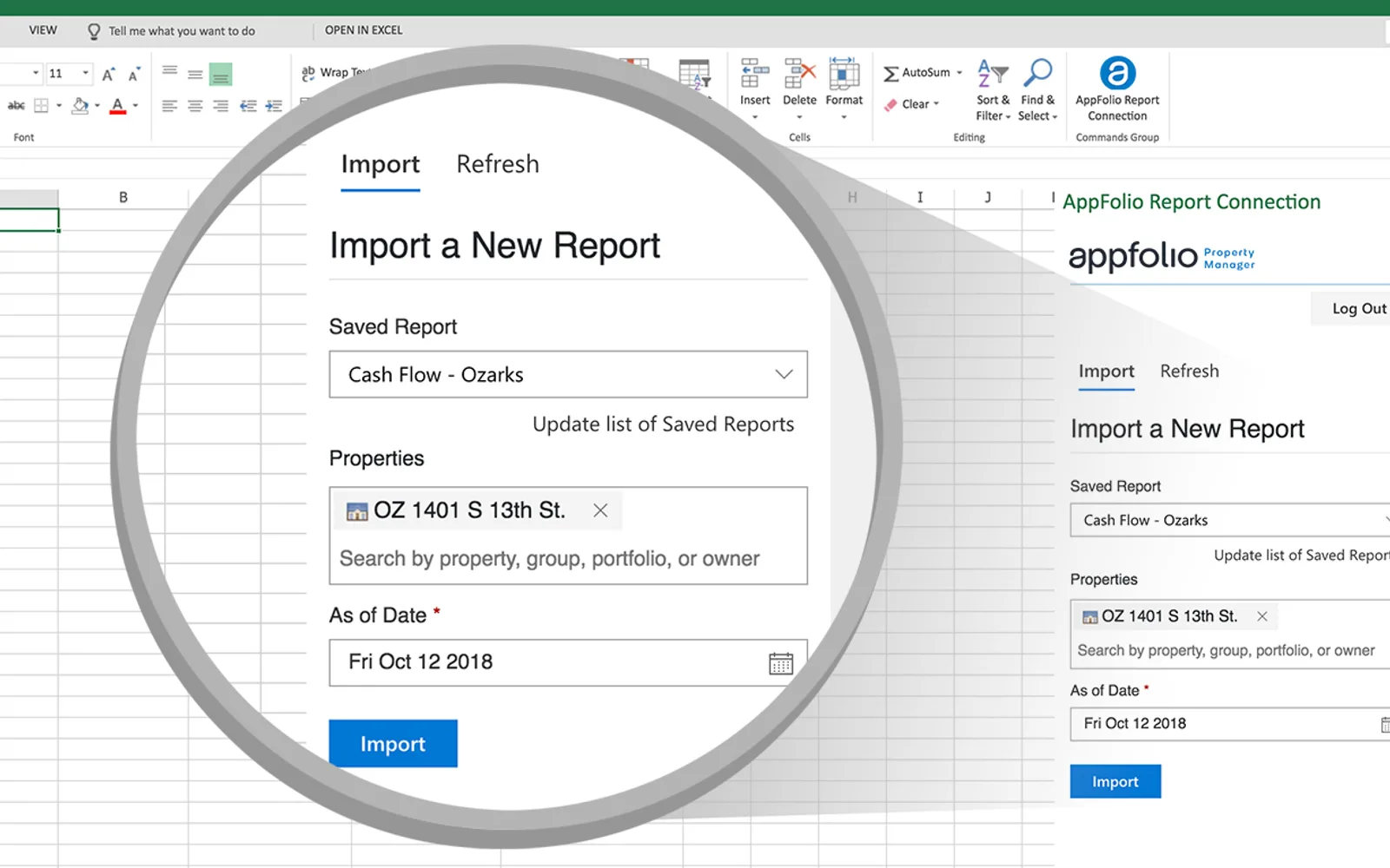 AppFolio Report Connection — screenshot from the Microsoft Marketplace listing