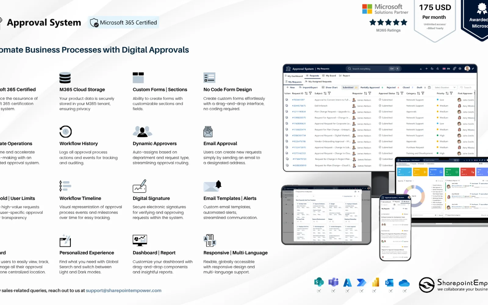 Approval System — screenshot from the Microsoft Marketplace listing