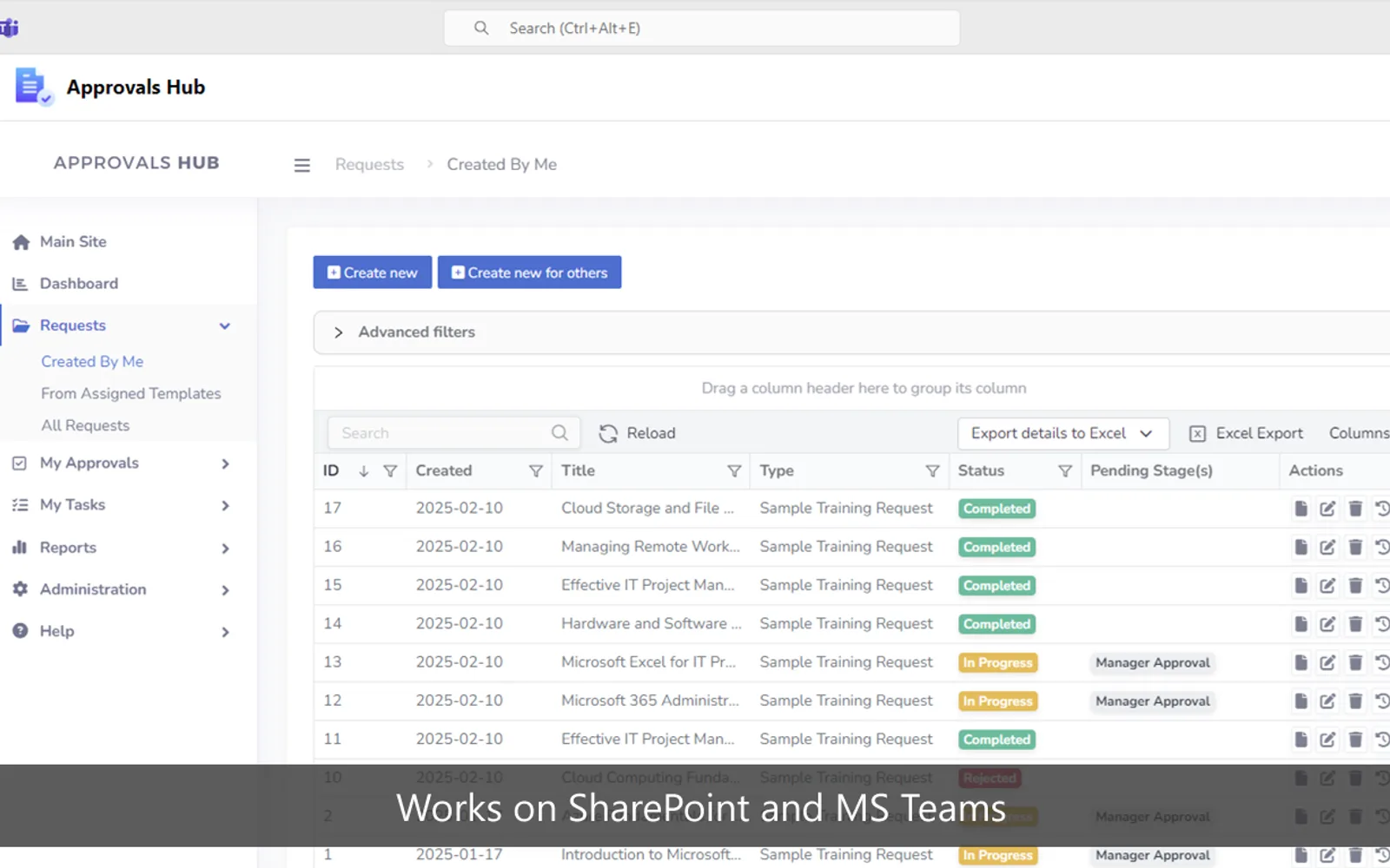 Approvals Hub — screenshot from the Microsoft Marketplace listing