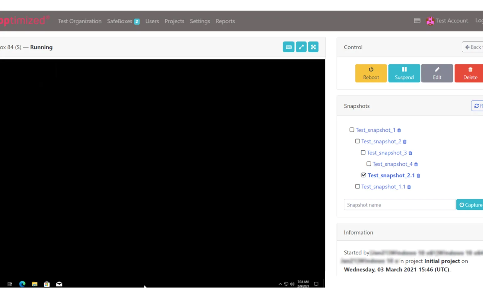 Apptimized SafeBox — screenshot from the Microsoft Marketplace listing