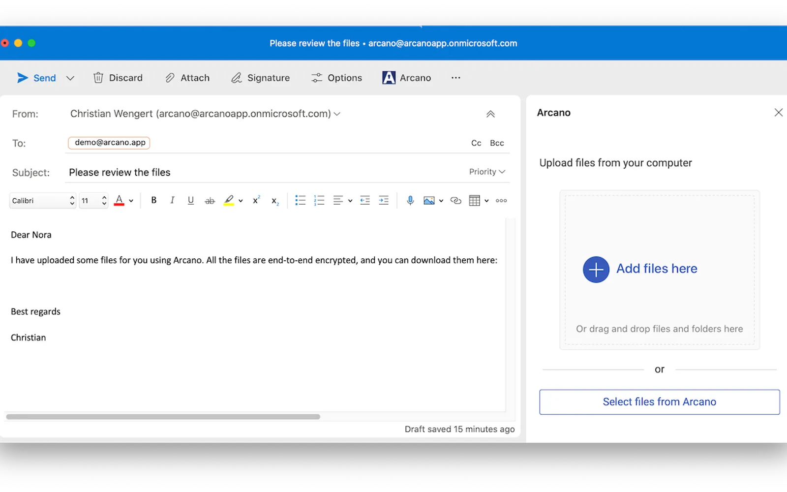 ARCANO — screenshot from the Microsoft Marketplace listing