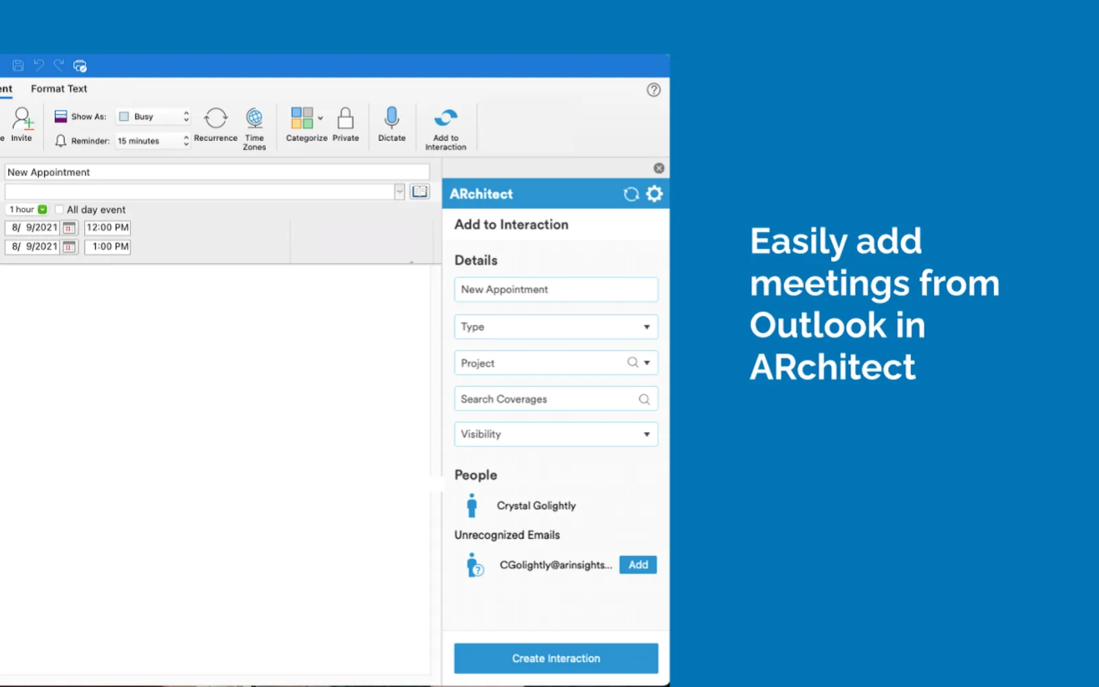 ARchitect Interactions — screenshot from the Microsoft Marketplace listing