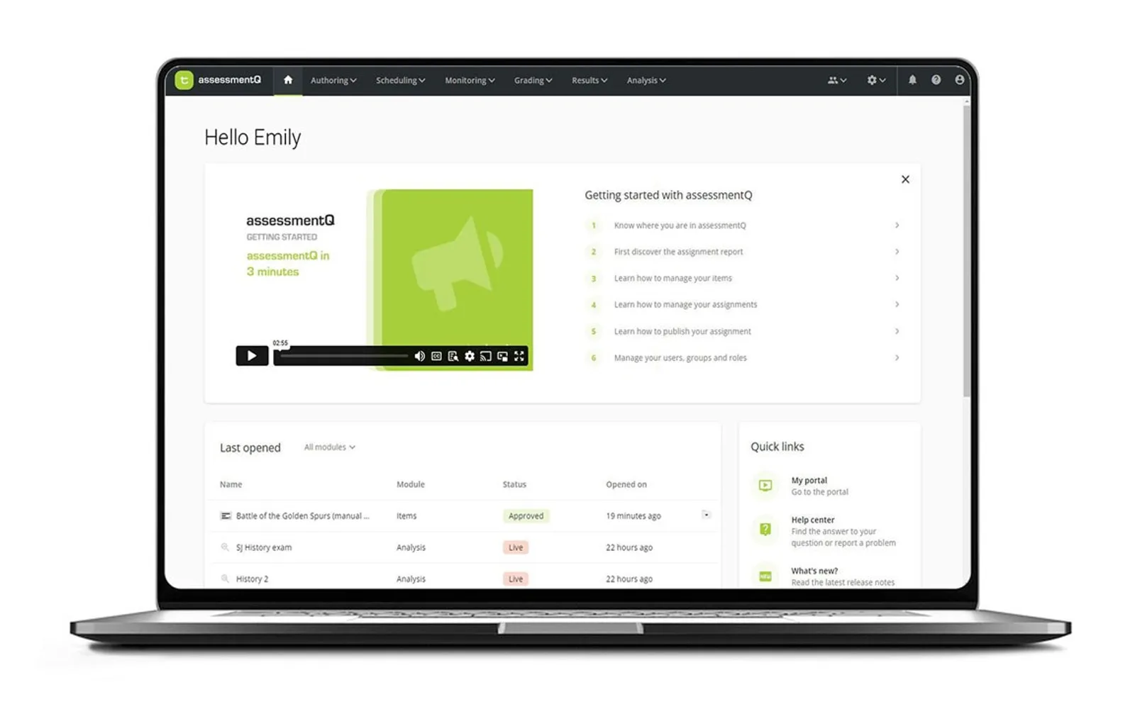 assessmentQ — screenshot from the Microsoft Marketplace listing