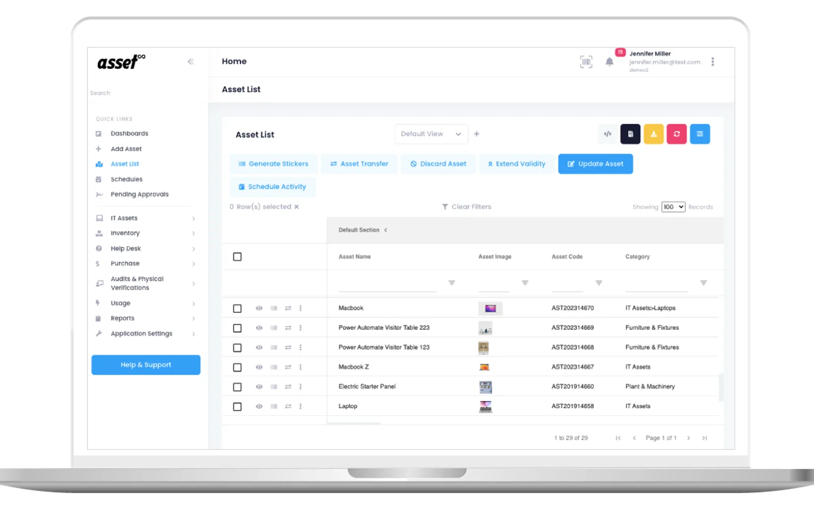 Asset Infinity — screenshot from the Microsoft Marketplace listing