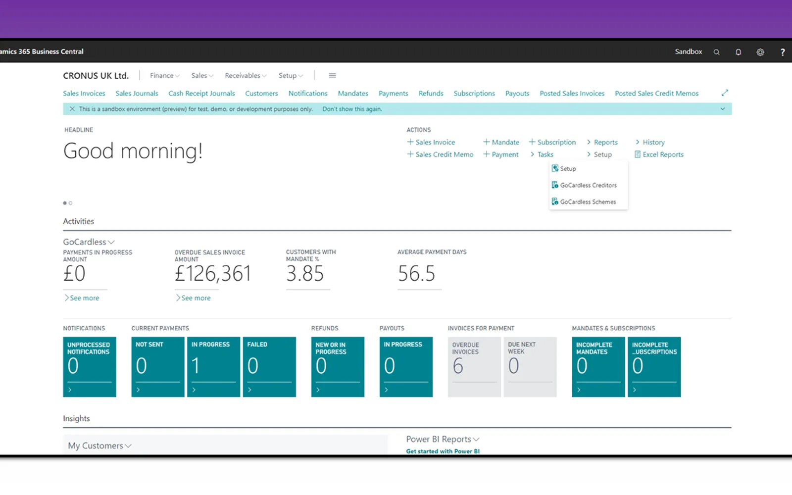 Astral GoCardless — screenshot from the Microsoft Marketplace listing