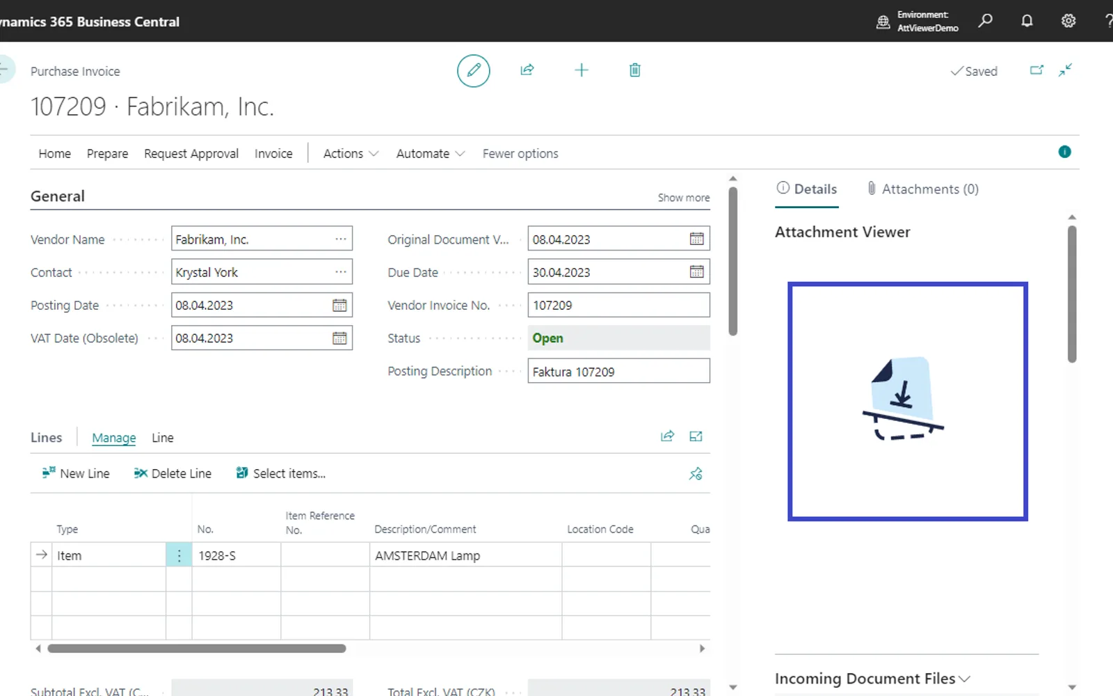 Attachment Viewer — screenshot from the Microsoft Marketplace listing