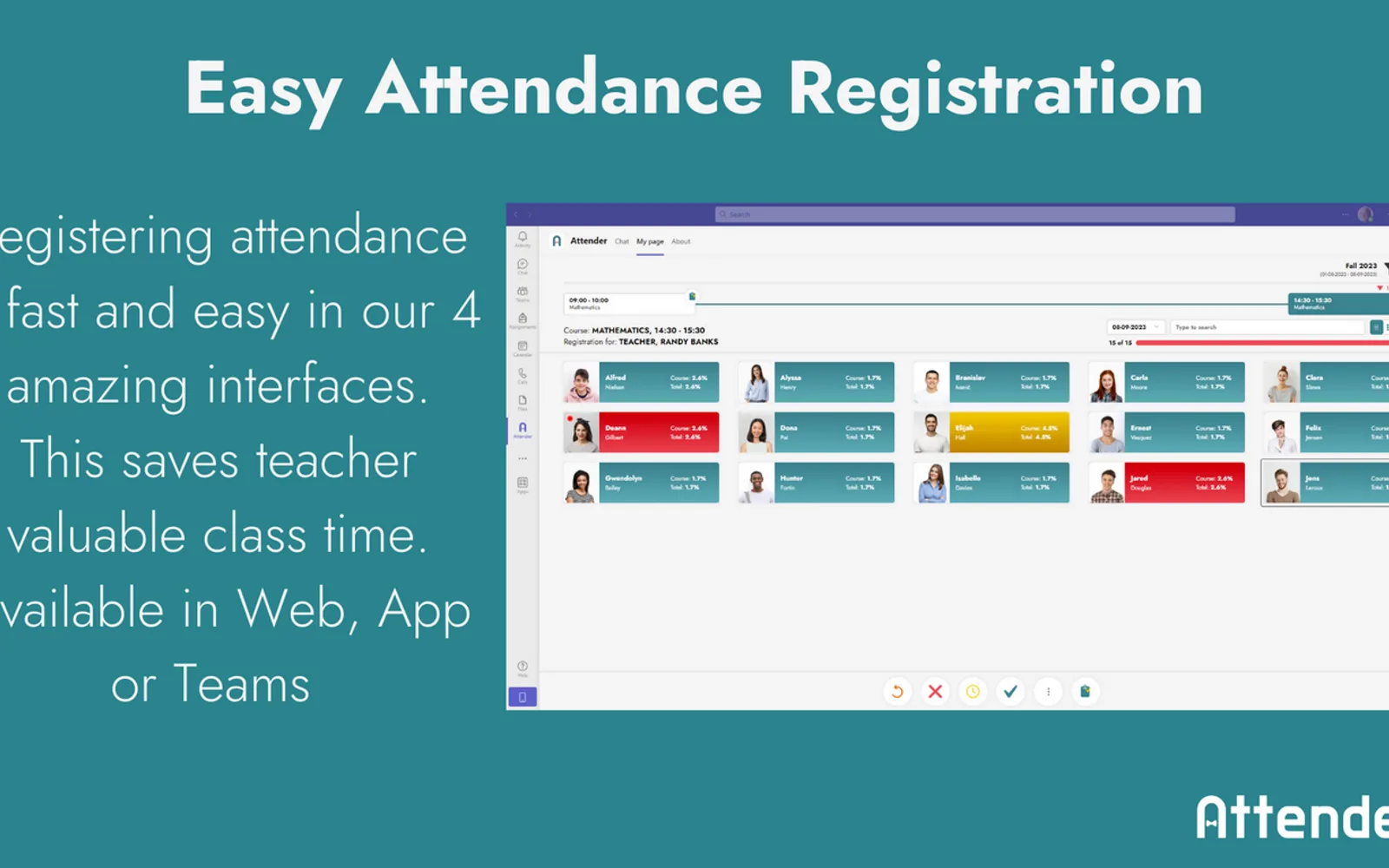 Attender — screenshot from the Microsoft Marketplace listing