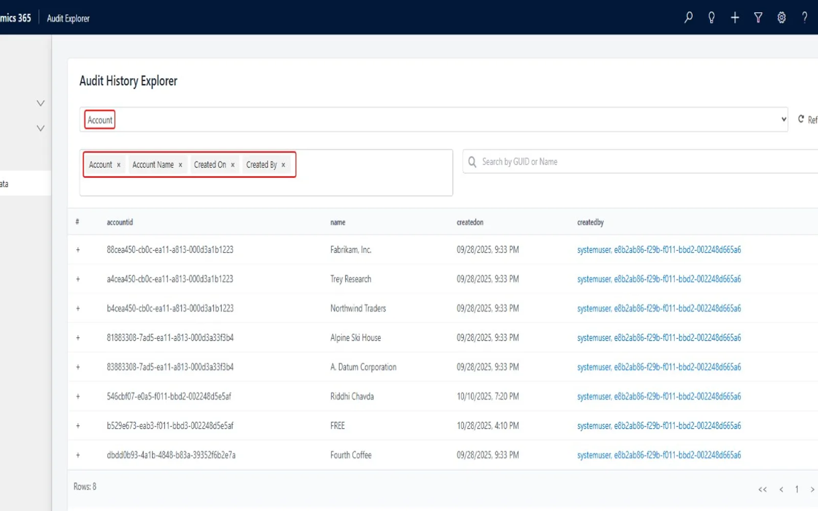 Audit History Explorer — screenshot from the Microsoft Marketplace listing