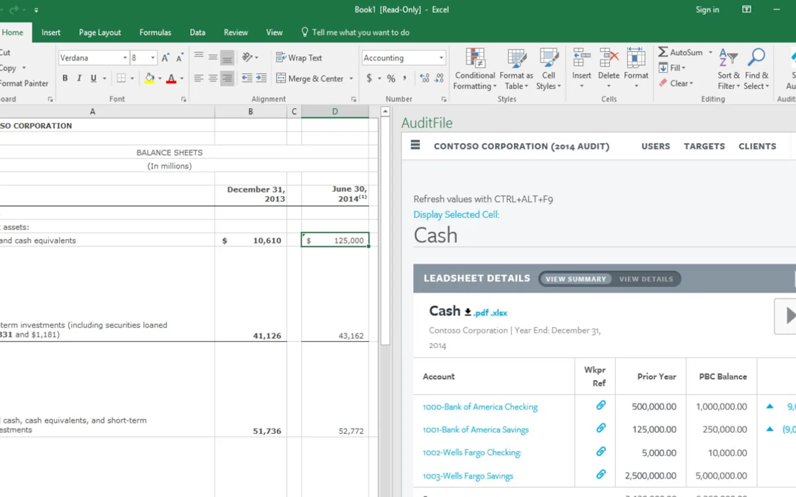 AuditFile Report Builder — screenshot from the Microsoft Marketplace listing