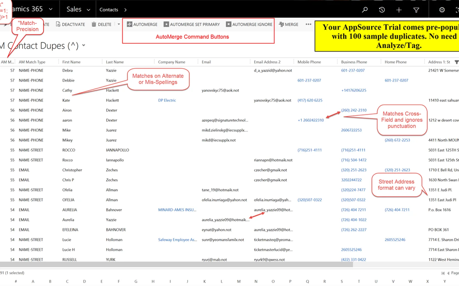 AutoMerge — screenshot from the Microsoft Marketplace listing