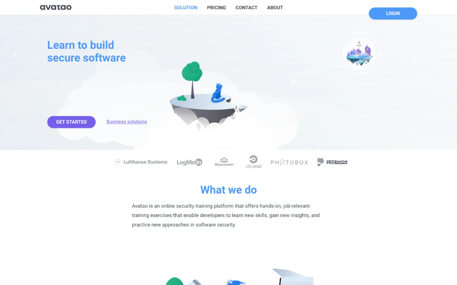 Avatao — screenshot from the Microsoft Marketplace listing