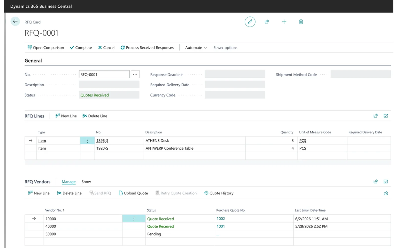 BCRFQ — screenshot from the Microsoft Marketplace listing