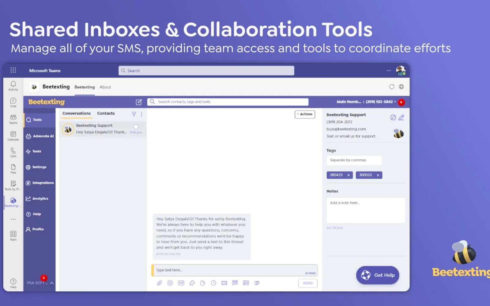 Beetexting — screenshot from the Microsoft Marketplace listing