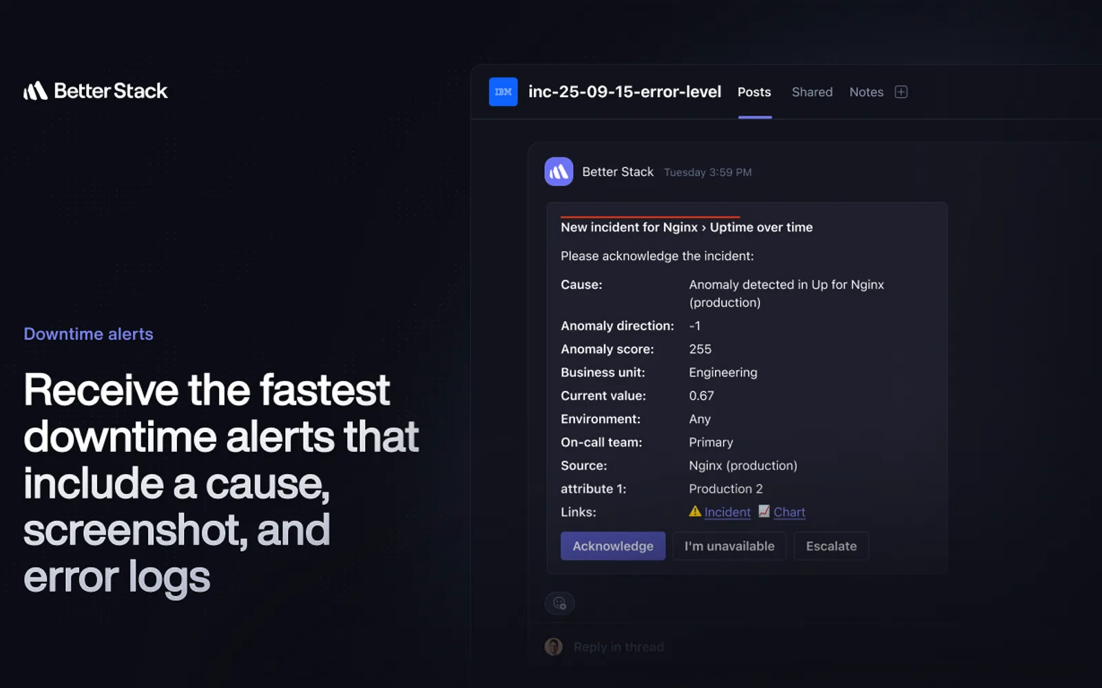 Better Stack — screenshot from the Microsoft Marketplace listing