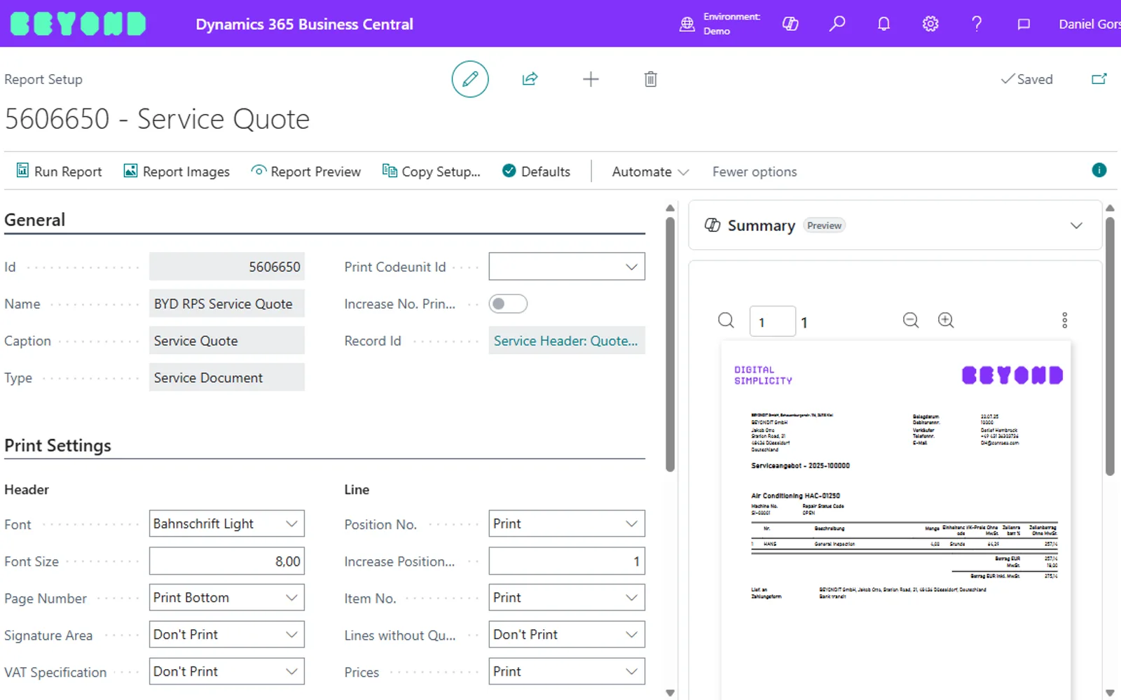 BeyondReports — screenshot from the Microsoft Marketplace listing