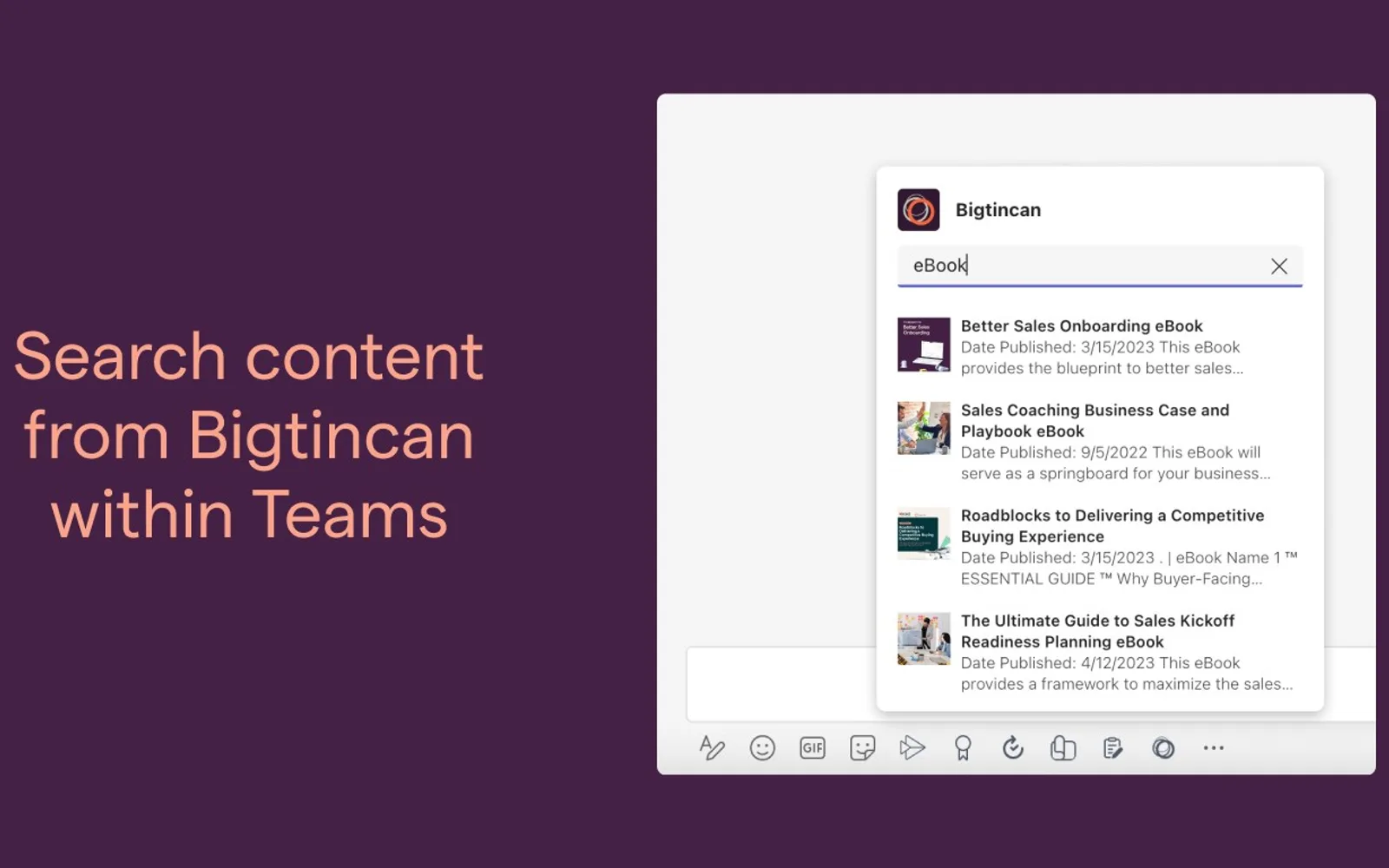 Bigtincan — screenshot from the Microsoft Marketplace listing
