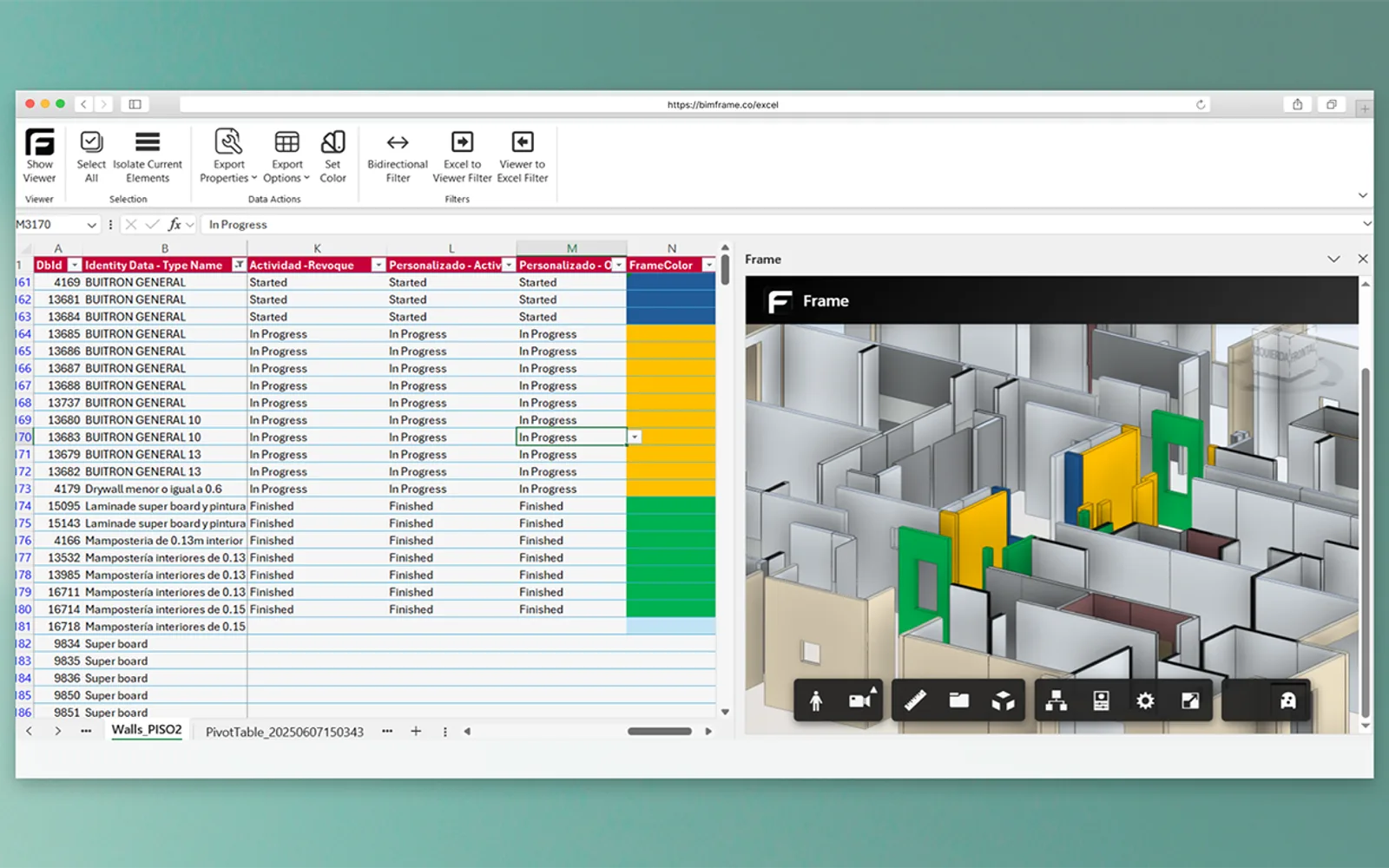 BIM Frame — screenshot from the Microsoft Marketplace listing