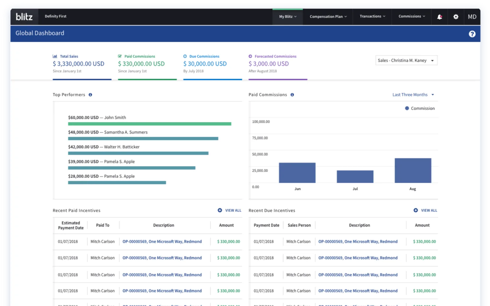 Blitz — screenshot from the Microsoft Marketplace listing