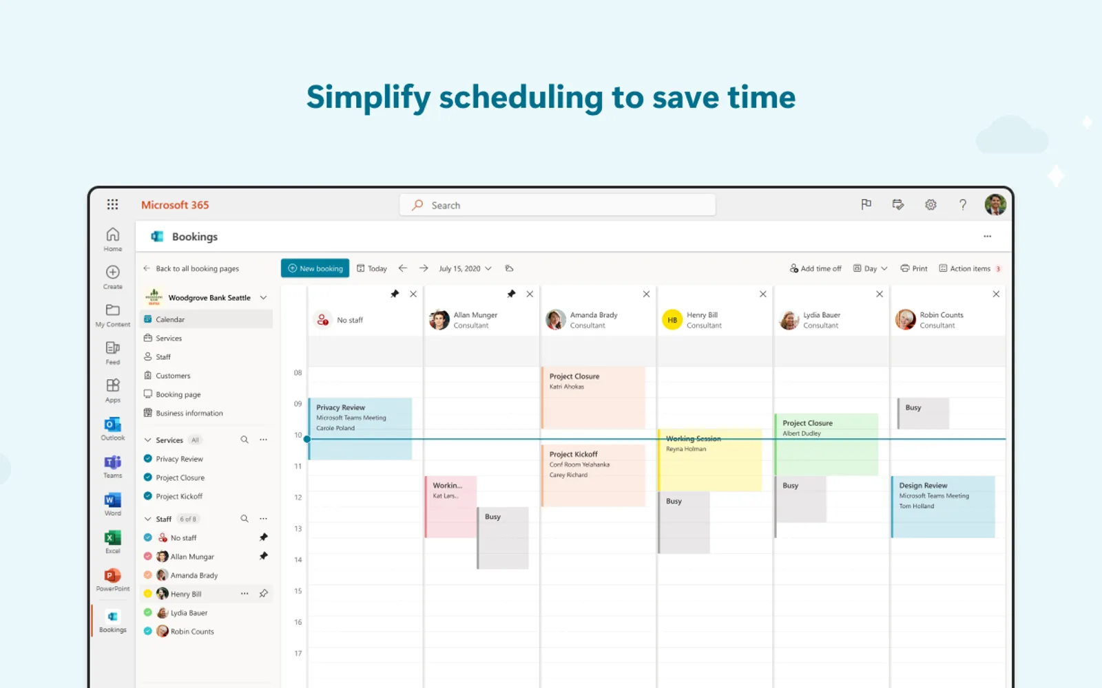 Bookings — screenshot from the Microsoft Marketplace listing