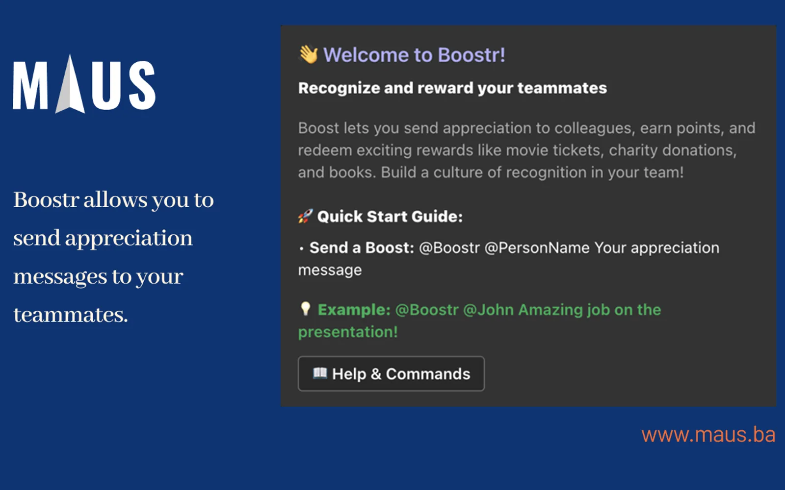 Boostr — screenshot from the Microsoft Marketplace listing