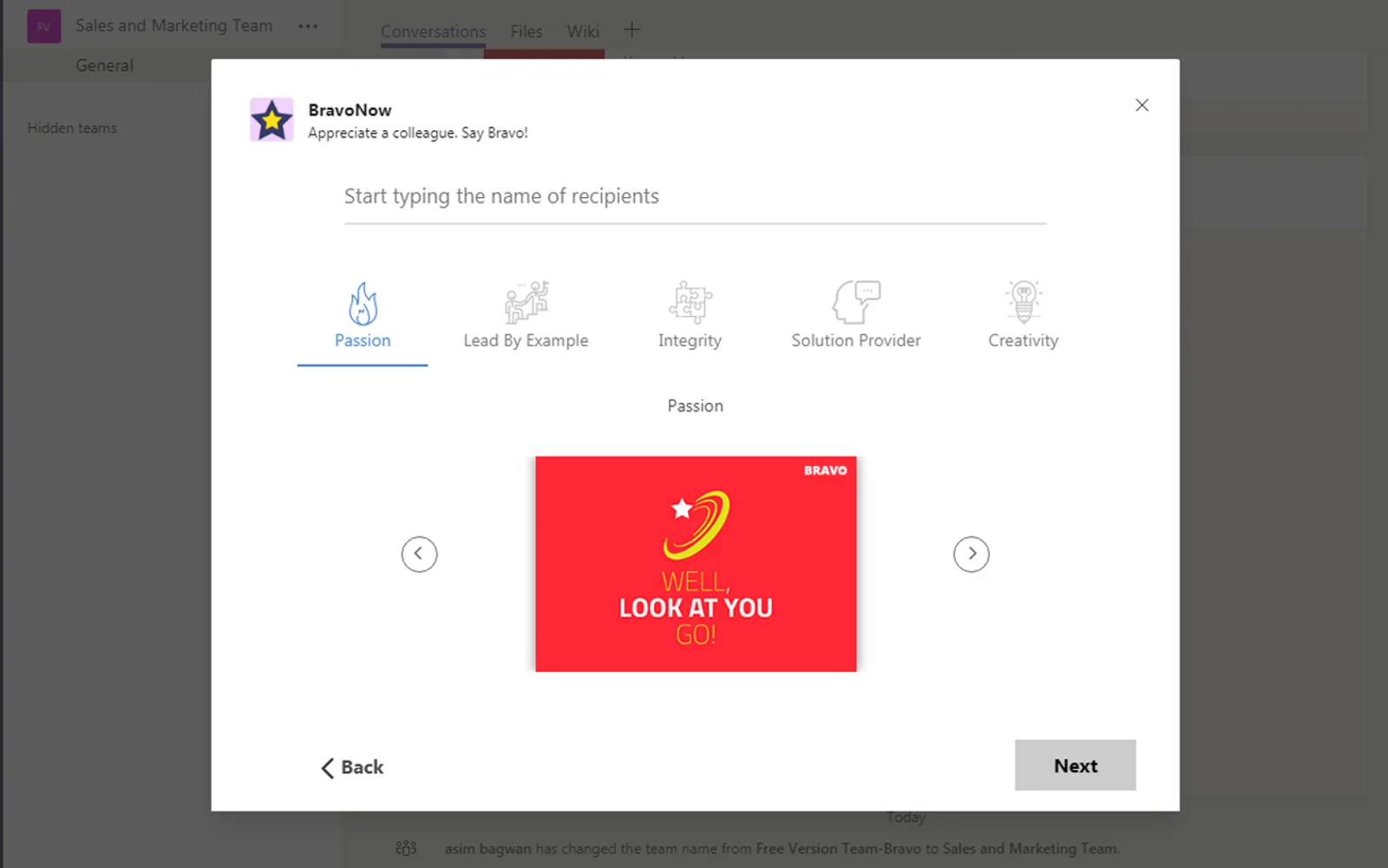 BravoNow — screenshot from the Microsoft Marketplace listing