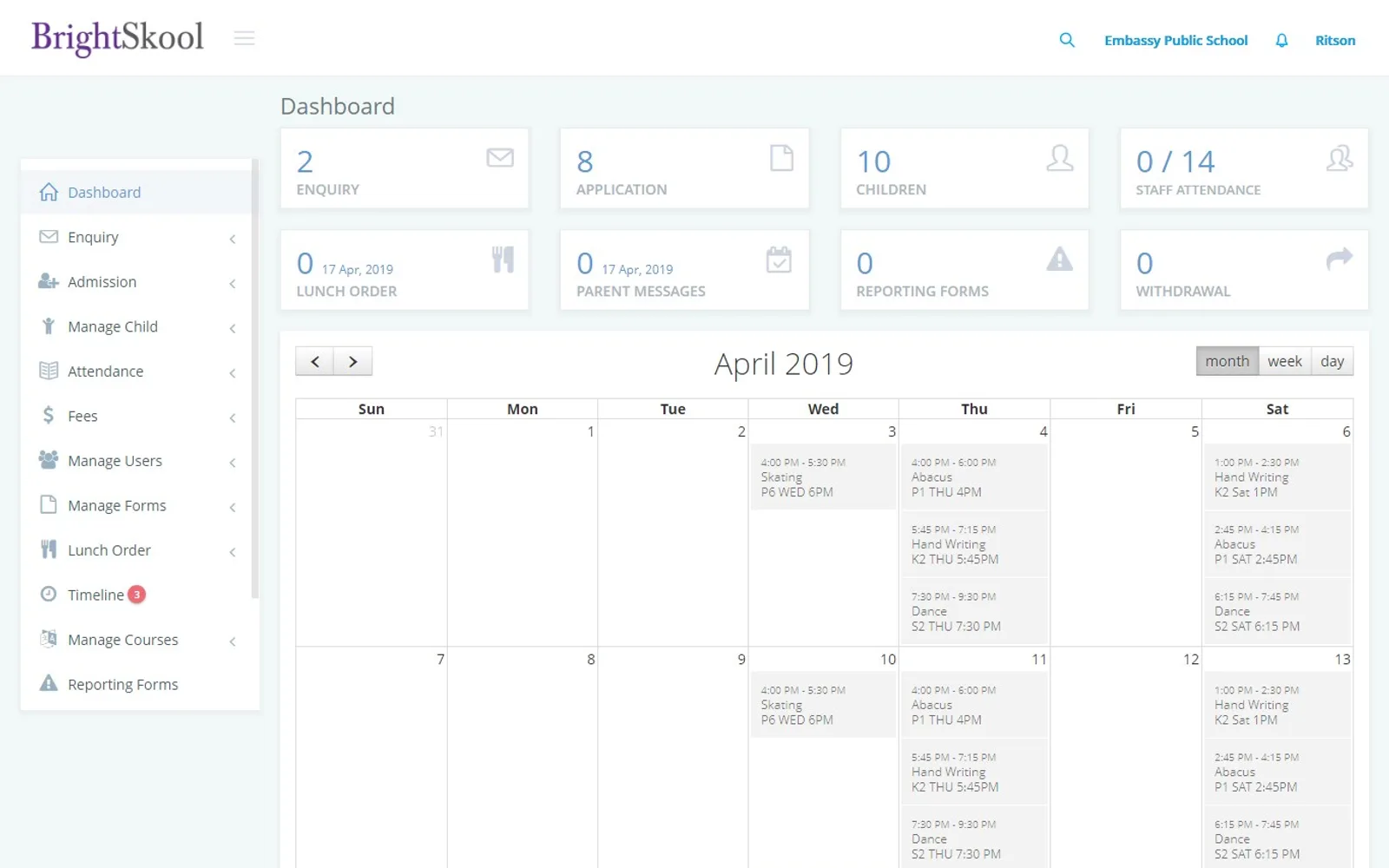BrightSkool — screenshot from the Microsoft Marketplace listing