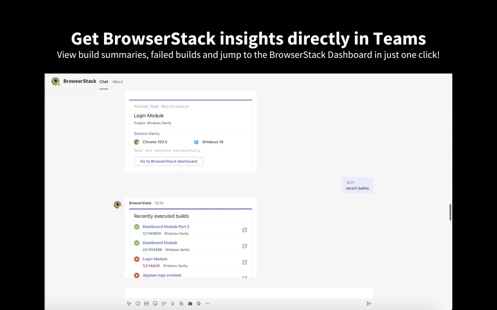 BrowserStack — screenshot from the Microsoft Marketplace listing